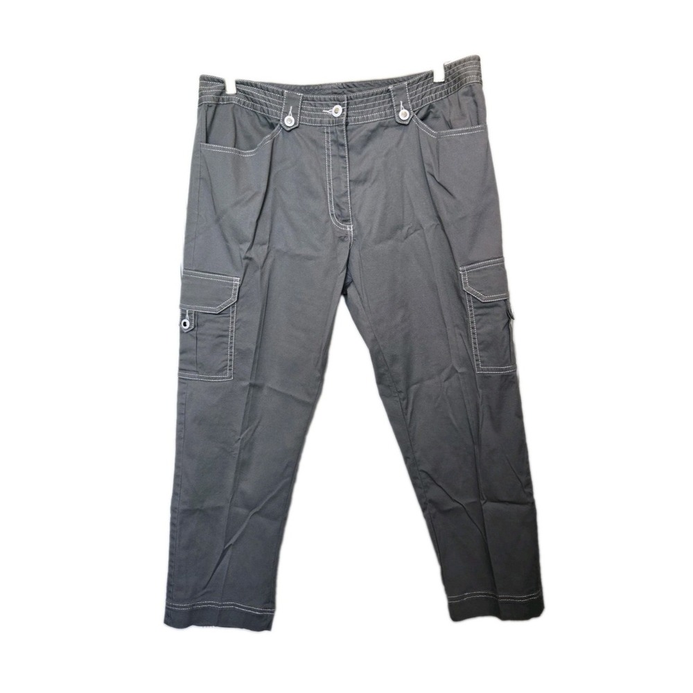 Spanner Women's Capri Pants Mid Rise Contrast Stitching 33" X 24.5" Size 12